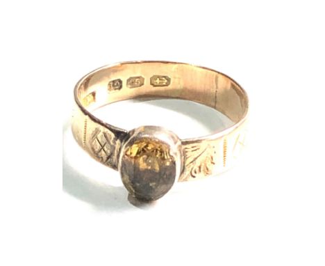 Victorian 12ct gold citrine ring 2.4g 