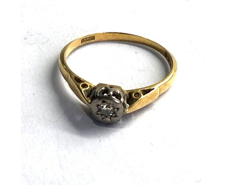 18ct gold vintage diamond ring (1.9g) 