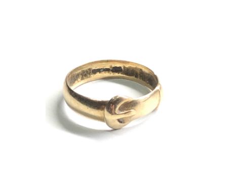 9ct gold vintage buckle ring (3.7g) 