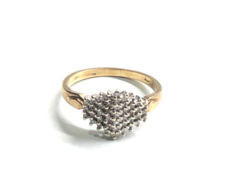 9ct gold vintage diamond ring (3g) 