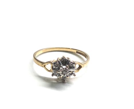 9ct gold diamond ring weight 1.2g 