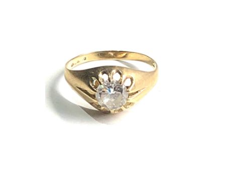 9ct gold vintage cz ring (1.6g) 