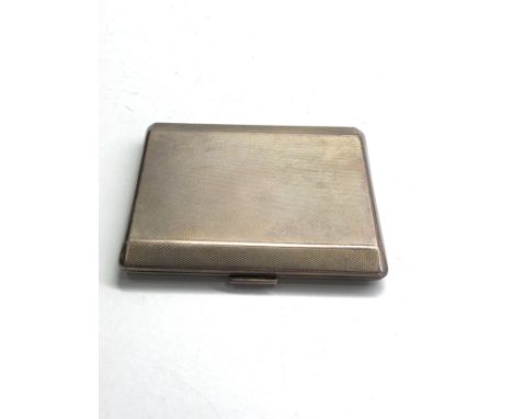 Engine turned silver cigarette case weight 97g 