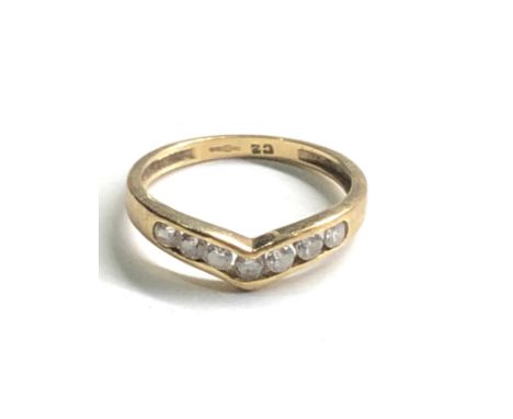 9ct gold vintage cz ring (1.4g) 