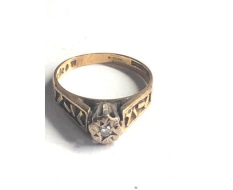 9ct gold vintage diamond ring (2.6g) 