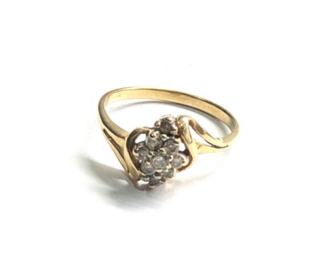 9ct gold diamond ring weight 1.7g 