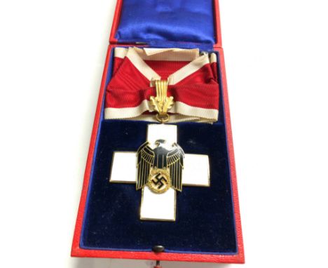 Original Rare ww2 German social welfare decoration first class with ribbon 