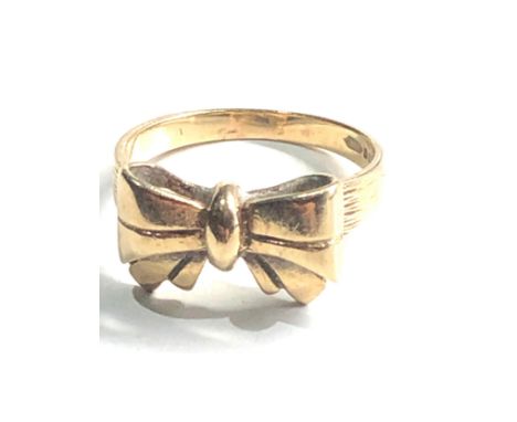 Vintage 9ct gold ribbon ring 2.6g 