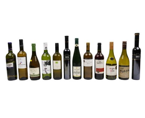A collection of wine, including: two bottles of Koll Bereich Johannisberg Riesling Rheingau and Riesling/Hochgewächs Mosel-sa