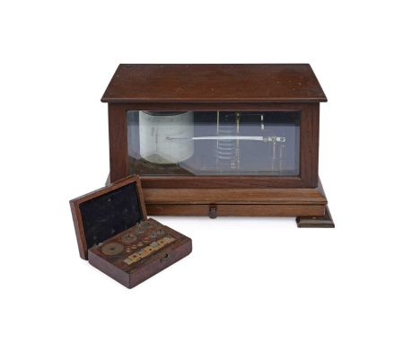 An early 20th Century mahogany cased barograph, supplied by F. Robson &amp; Co., Newcastle upon Tyne, fitted with ink bottle,