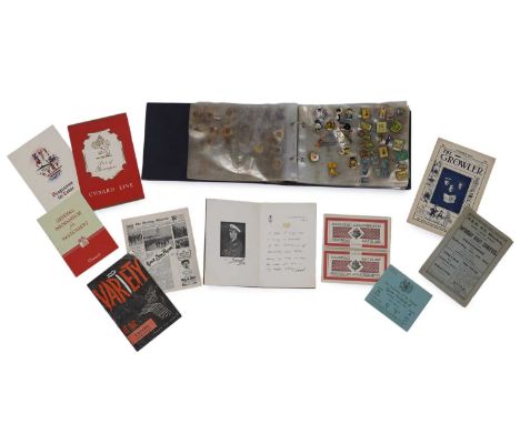 A selection of ephemera, comprising: a ticket to the Coronation of Her Majesty Queen Elizabeth II; a booklet of Coronation Ar
