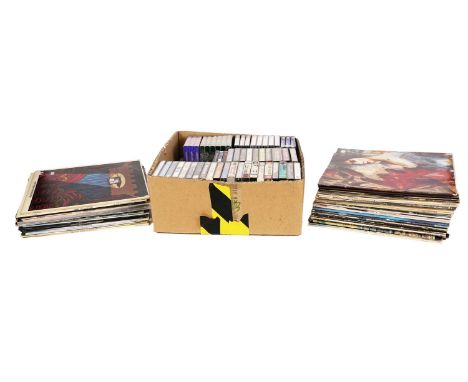 Vinyl LPs and music cassettes - mainly popular music, movie soundtracks and comedy, featuring artists: Enja, Dave Edmonds, Ro