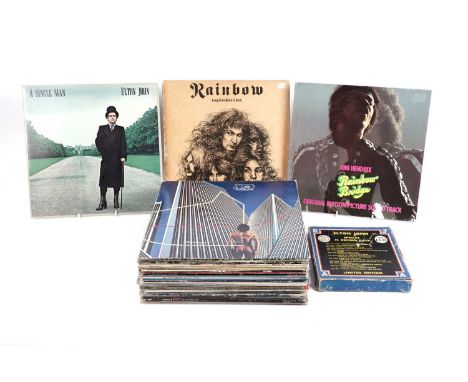 A collectors' bundle of mixed Rock LPs, 12" singles, and 7" singles, artists to include: Morrissey; Gary Moore; Jimi Hendrix;