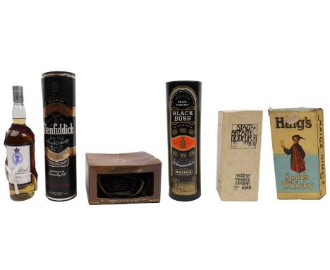 A collection of single malt and blended whiskey, comprising of: Glenfiddich Pure Single Malt Scotch Whiskey special reserve, 