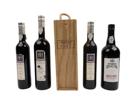 A collection of port and madeira, comprising: Henriques &amp; Henriques Full Rich Madeira, one 750ml bottle and two 500ml bot