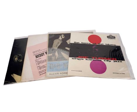 Vinyl LP records - Blues, comprising: Joe Turner sings Kansas City Jazz, 1956 pressing on London Records label; Alexis Korner