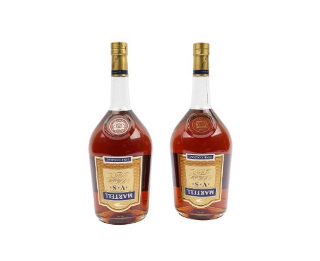 Two bottles of Martell VS Fine Cognac, with upside down labelling, 1.5L, 40%. (2)