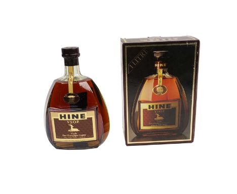 A bottle of Hine V.S.O.P. Vielle Fine Champagne Cognac, 1L, 40%, boxed.