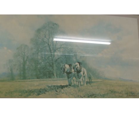 A David Shepherd limited edition signed print, Spring Ploughing, 764/850