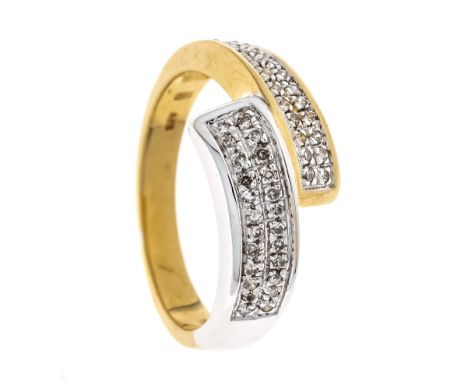 Diamant-Ring GG/WG 585/000 mit Diamanten, zus. 0,25 ct W/SI, RG 56, 5,0 g
