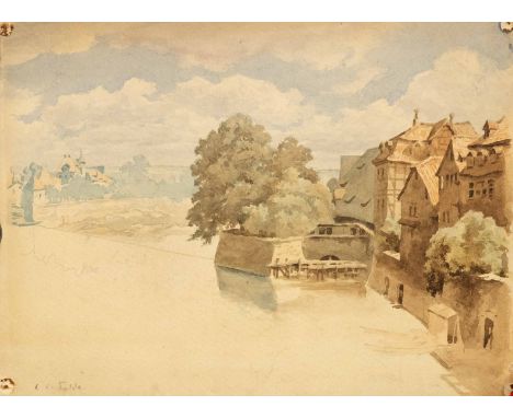 O. Garve, großes Konvolut von mehr als 100 Zeichnungen und Aquarellen des nicht weiter bestimmbaren Künstlers Mitte des 19. J