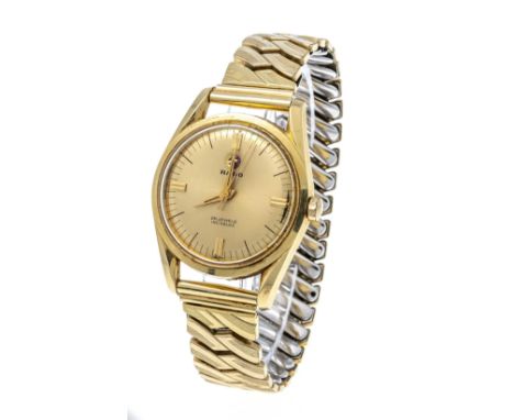 Rado Herrenuhr, GG 585/000, Automatik, Ref. 11690, Automatik Cal. AS 1580 läuft, goldf. Zifferblatt mit schwarzen Strichindiz