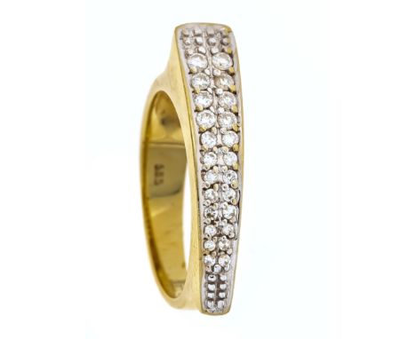 Brillant-Ring GG/WG 585/000 mit Brillanten, zus. 0,30 ct W/SI, RG 54, 3,9 g