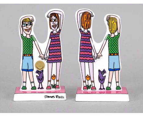 Sieben Figuren, Goebel, Artis Orbis, Ende 20. Jh., Entwurf James Rizzi (New York City 5.10.1950 - 26.12.2011), US-Amerikanisc