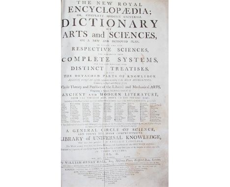 William Henry Hall, The new Royal encyclopaedia; or, complete modern universal Dictionary of Arts & Sciences, 18th Century Lo