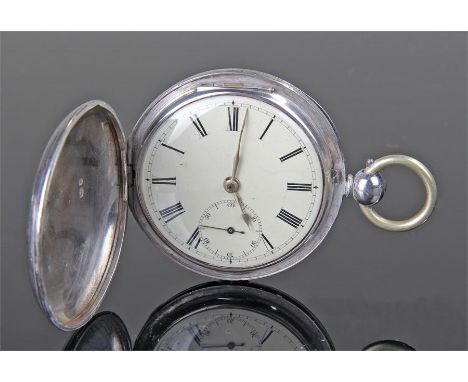 Victorian silver hunter pocket watch, Thomas M Pattrick, Wisbech, case assayed for London, 1846, the silver hunter case enclo