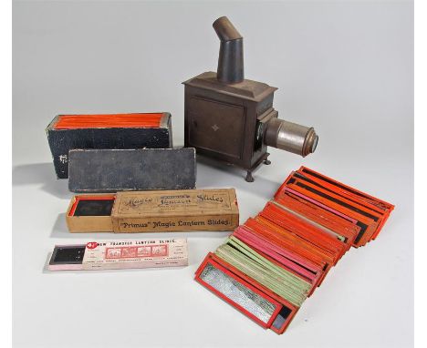 GBN magic lantern slide set, to include a lantern, and a large quantity of slides, (qty)