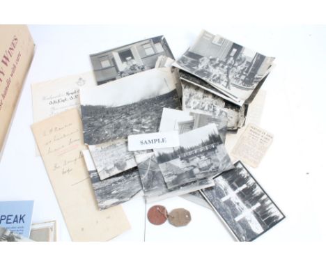 Interesting group of photographs and ephemera relating to Group Captain Alfred Price Maurice D.F.C., - included are several p