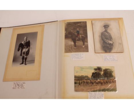 Album of Victorian, Edwardian and later military photographs - including portraits, postcards, Indian Army, Essex 2nd Vol Bat