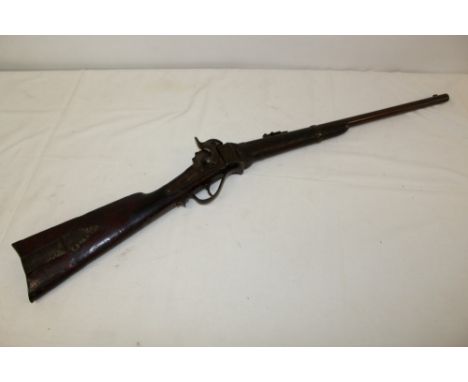 Sharp's New Model 1863 Patent breech-loading percussion carbine, with rifled barrel, marked - 'New Model 1863 Sharp's Rifle M