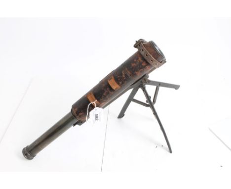 Late Victorian 'Lord Bury' four-draw brass stalking / spotting telescope, signed - J. H. Steward, 406 & 66 Strand & 54 Cornhi