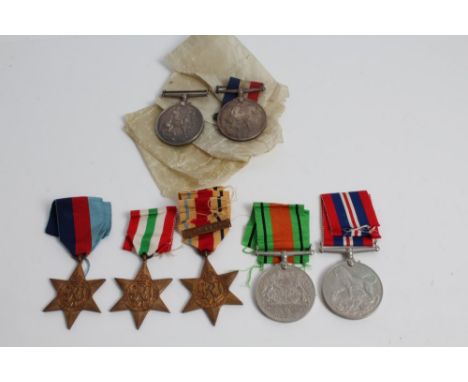 Two First World War, War medals, named to 09224 CPL. C. C. Lloyd. A.O.C. and 6051 PTE. J. R. Peck Suff. R., together with Sec