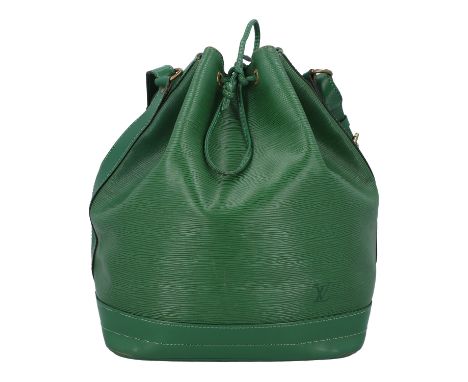 LOUIS VUITTON VINTAGE Beuteltasche "NOÉ". Koll. 1995. Epi Leder Serie in Grün mit goldfarbener Hardware. Klassisches Modell m