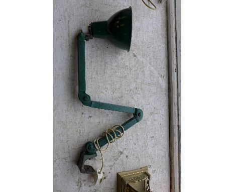 An industrial anglepoise lamp