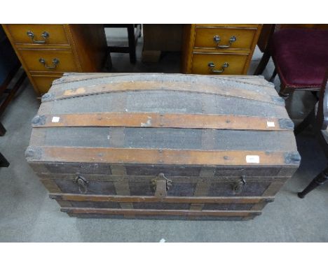 An early 20th Century steamer trunk