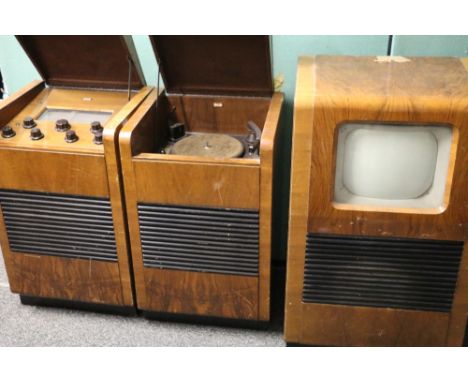 Art Deco style walnut The Radiogram Gramophone Development Company Limited set model number 750C 