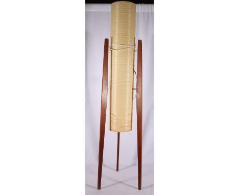 Vintage teak rocket lamp, 113cm 