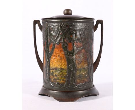 Art Nouveau style Huntley &amp; Palmer Limited biscuits box, 19cm tall 