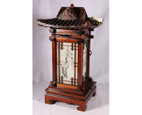 Contemporary Chinese pagoda table lamp, 55cm tall 