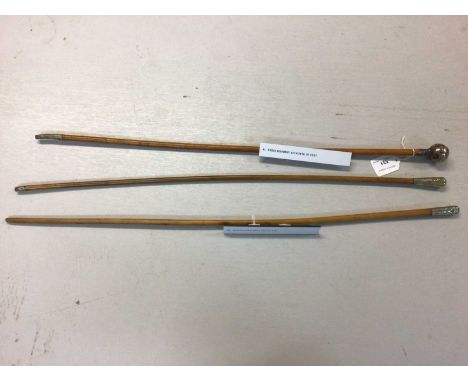 Essex Regiment swagger stick, Suffolk Regiment 12th Foot swagger stick and Norfolk Regiment 9th Foot swagger stick (3)Suffolk