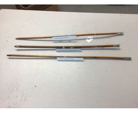 Victorian Somerset Light Infantry s wager stick, Princess of Wales Own 19th Foot swagger stick and Prince of Wales Own 13th F