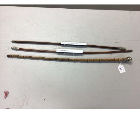 Northumberland Fusiliers swagger stick and two others (3)