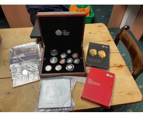 G.B. - Mixed coinage &amp; banknotes to include Royal Mint Brilliant UNC Annual coin sets 2014, 2015, Portrait Collection 201