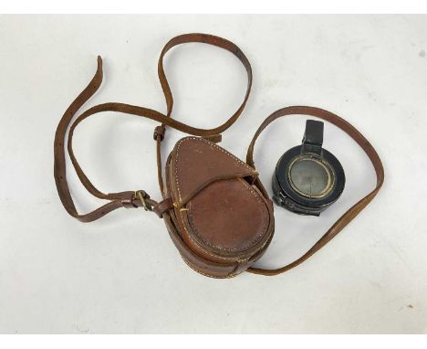 Second World War British Military Officer's Prismatic compass, stamped T.G. Co. Ltd, London, No. 56411, MKIII, 1940, in origi
