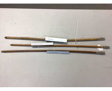 Cambridgeshire Regiment swagger stick, Monmouthshire Regiment swagger stick and London Regiment swagger stick (3)All sticks h