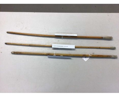 York and Lancaster Regiment swagger stick, East Yorkshire Regiment 15th Foot swagger stick and Duke of Wellington's Regiment 